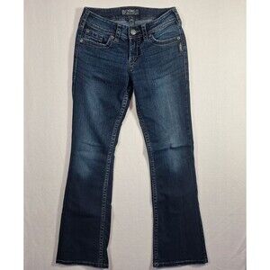 Silver Jeans Womens Blue Suki Curvy Fit Bootcut Mid Rise 28 X 32